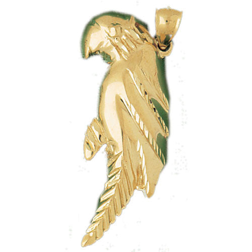 14K GOLD BIRD CHARM - PARROT #2885