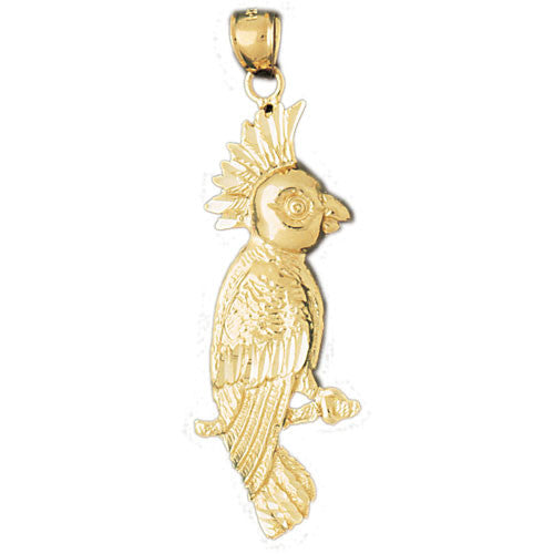 14K GOLD BIRD CHARM - PARROT #2886