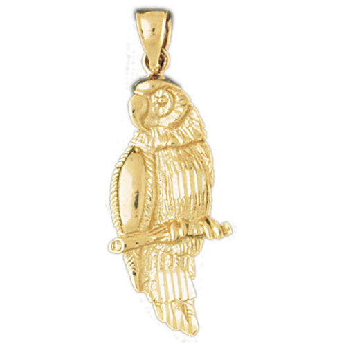 14K GOLD BIRD CHARM - PARROT #2887
