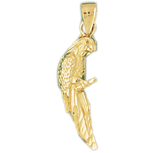 14K GOLD BIRD CHARM - PARROT #2888