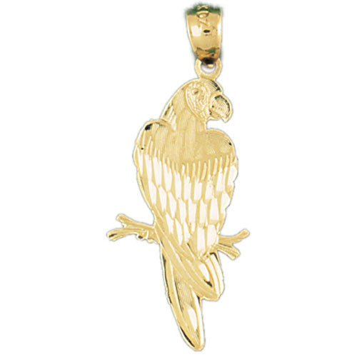 14K GOLD BIRD CHARM - PARROT #2889