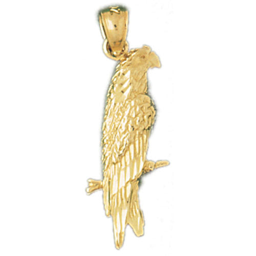 14K GOLD BIRD CHARM - PARROT #2890
