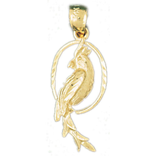 14K GOLD BIRD CHARM - PARROT #2894