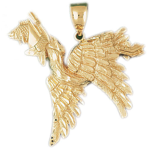 14K GOLD BIRD CHARM - PELICAN #2978
