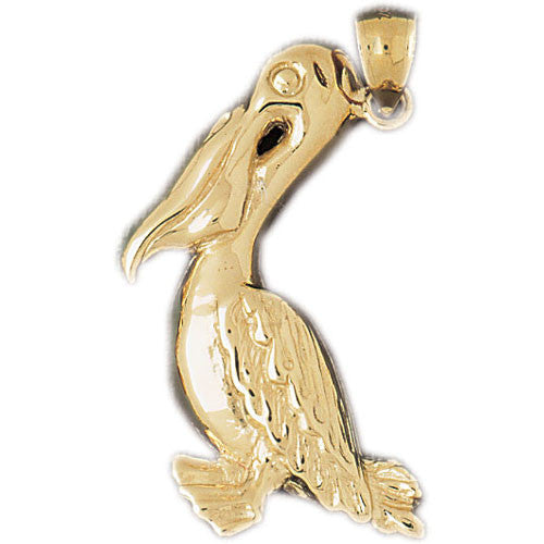 14K GOLD BIRD CHARM - PELICAN #2980