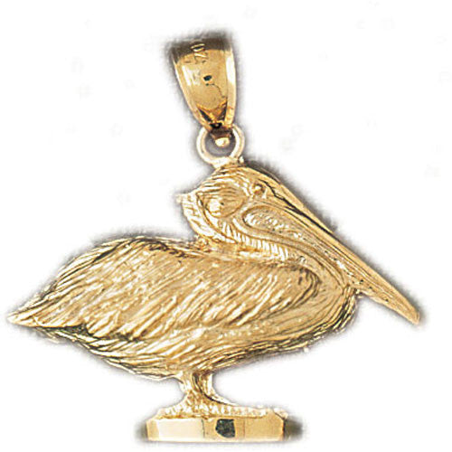 14K GOLD BIRD CHARM - PELICAN #2983