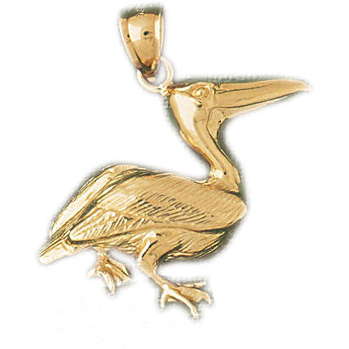 14K GOLD BIRD CHARM - PELICAN #2984