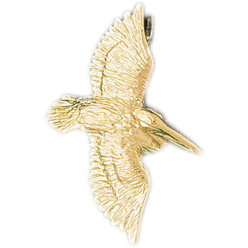 14K GOLD BIRD CHARM - PELICAN #2989