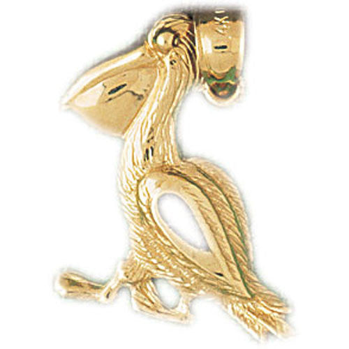 14K GOLD BIRD CHARM - PELICAN #2989