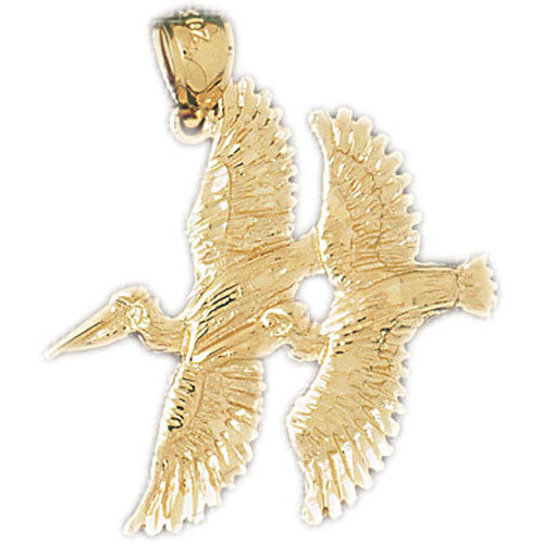 14K GOLD BIRD CHARM - PELICAN #2992