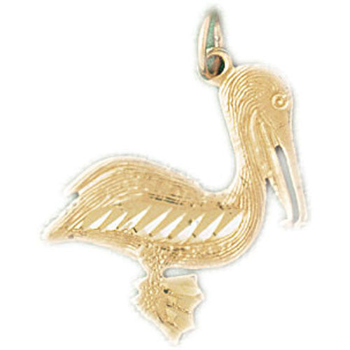 14K GOLD BIRD CHARM - PELICAN #2994