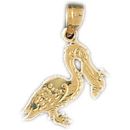 14K GOLD BIRD CHARM - PELICAN #2995