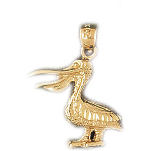 14K GOLD BIRD CHARM - PELICAN #2998
