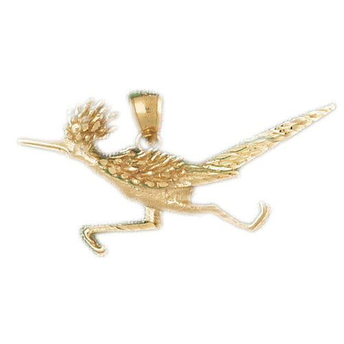 14K GOLD BIRD CHARM - ROADRUNNER #3043