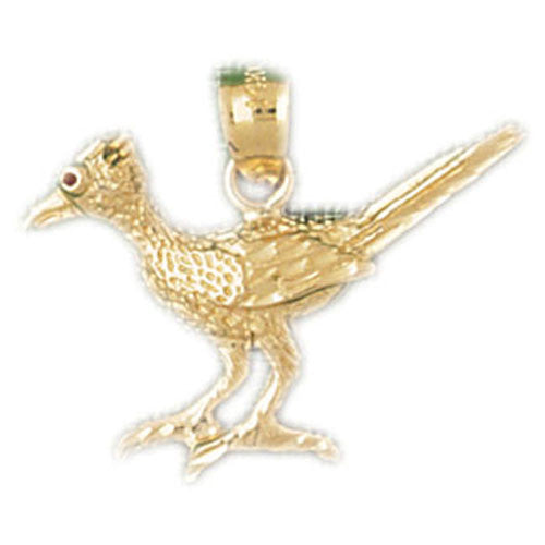 14K GOLD BIRD CHARM - ROADRUNNER #3044