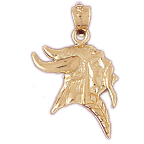 ANCIENT WORRIOR 14K YELLOW GOLD CHARM PENDANT #4821