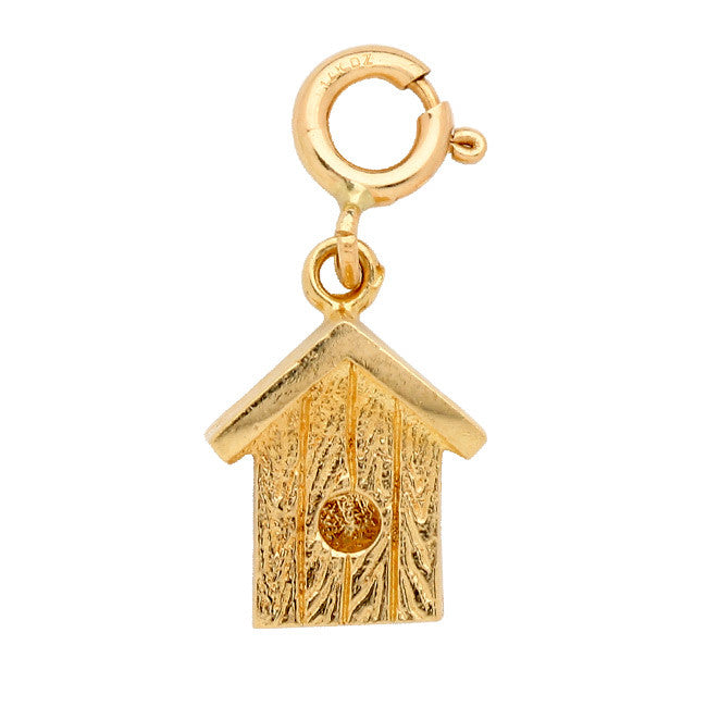 14K GOLD CHARM - BIRD HOUSE #7004