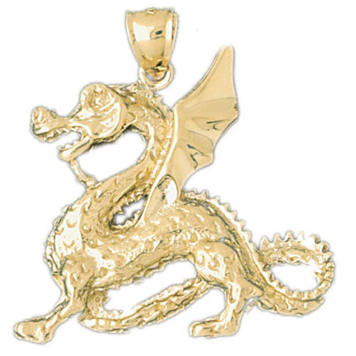 14K GOLD CHARM - CHINESE DRAGON #2376