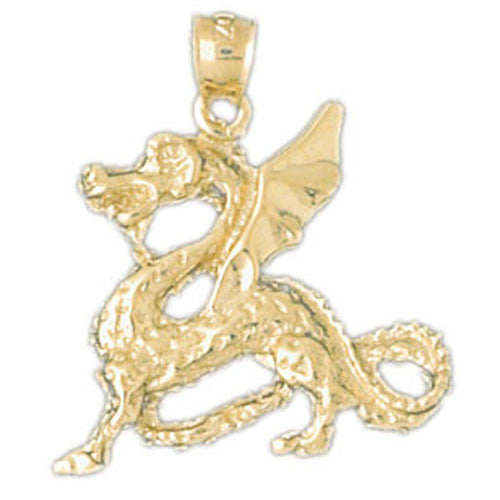 14K GOLD CHARM - CHINESE DRAGON #2377