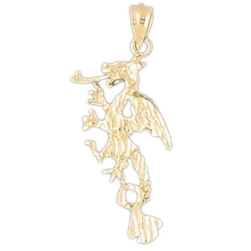 14K GOLD CHARM - CHINESE DRAGON #2384