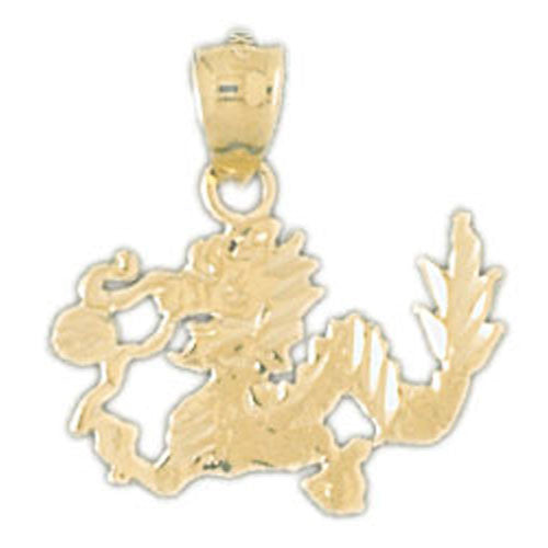 14K GOLD CHARM - CHINESE DRAGON #2387