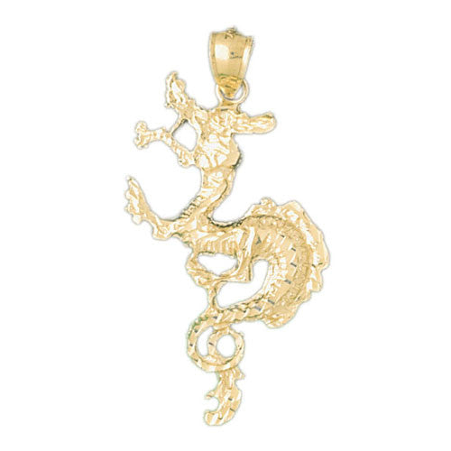 14K GOLD CHARM - CHINESE DRAGON #2390