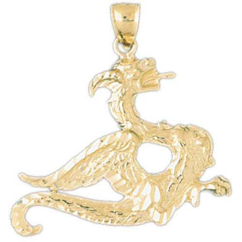 14K GOLD CHARM - CHINESE DRAGON #2393