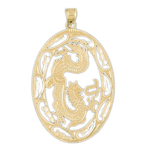 14K GOLD CHARM - CHINESE DRAGON #2401