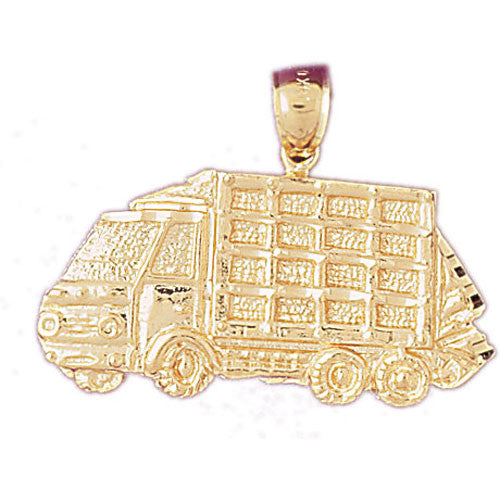 14K GOLD CHARM - DUMP TRUCK #4370