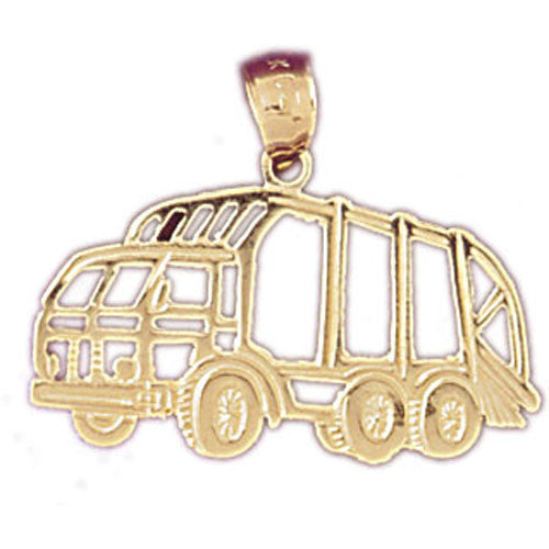 14K GOLD CHARM - DUMP TRUCK #4372