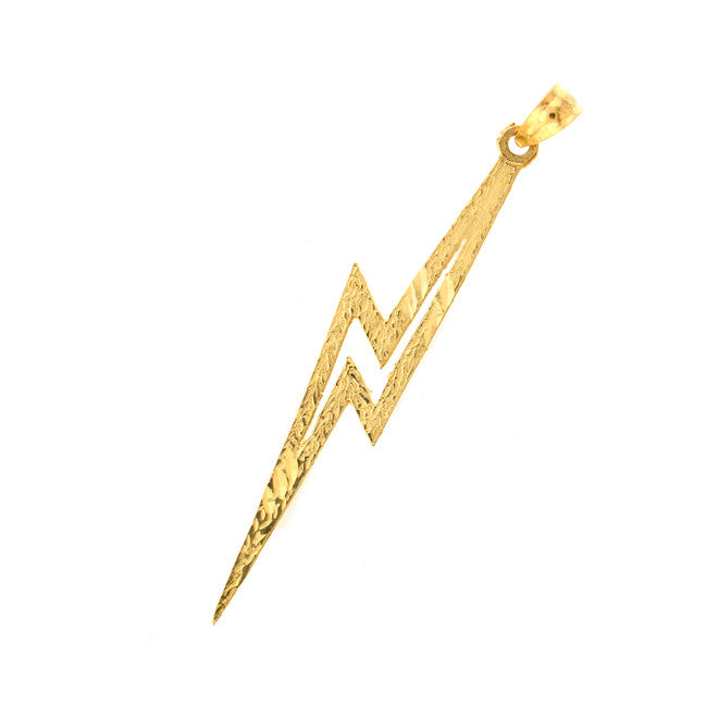 14K GOLD CHARM - FORKED LIGHTNING #5687