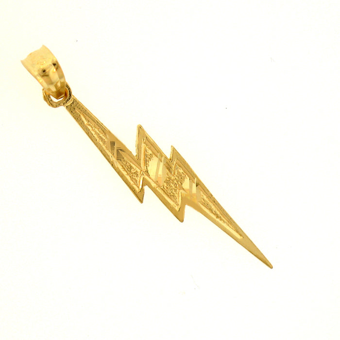 14K GOLD CHARM - FORKED LIGHTNING #5689