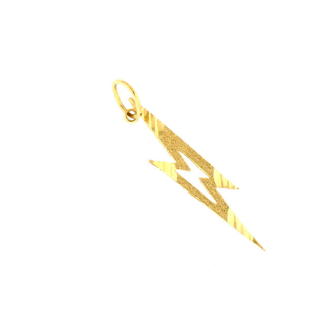 14K GOLD CHARM - FORKED LIGHTNING #5690