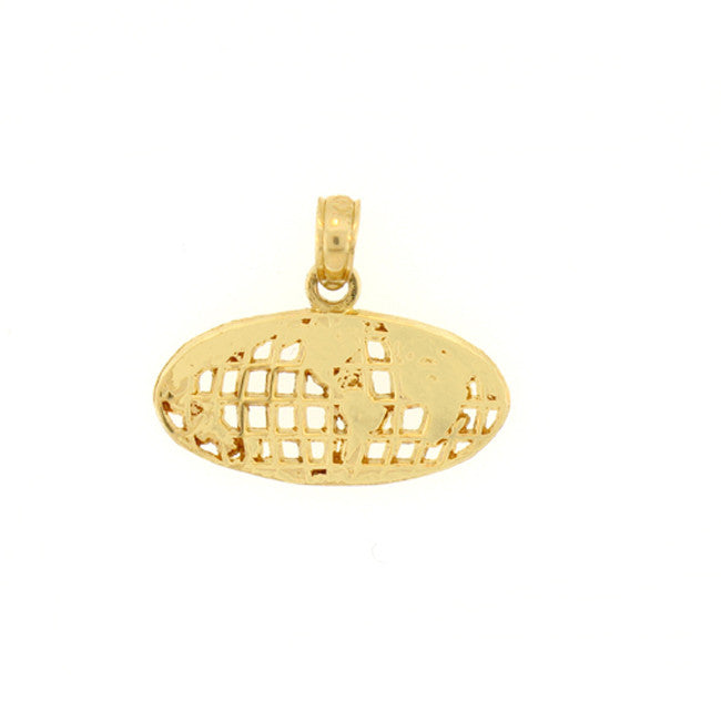 14K GOLD CHARM - GLOBE #5678