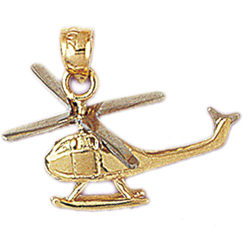 14K GOLD CHARM - HELICOPTER #4430