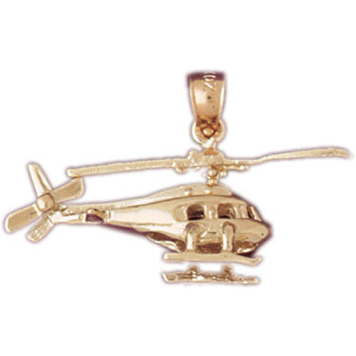 14K GOLD CHARM - HELICOPTER #4452
