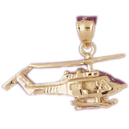 14K GOLD CHARM - HELICOPTER #4456