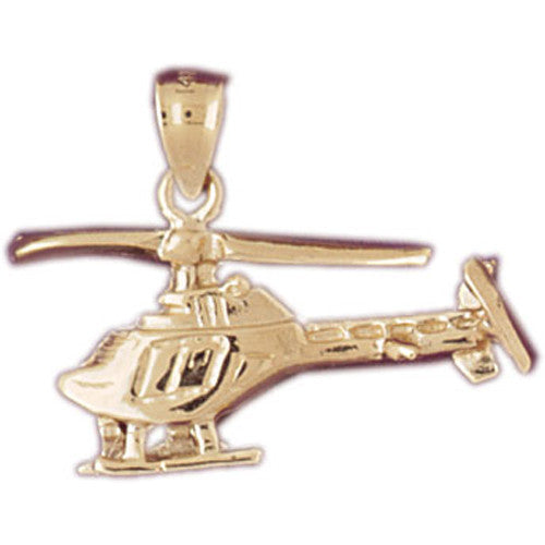 14K GOLD CHARM - HELICOPTER #4457