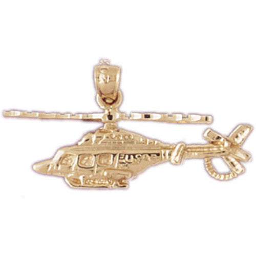 14K GOLD CHARM - HELICOPTER #4462