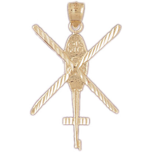 14K GOLD CHARM - HELICOPTER #4463