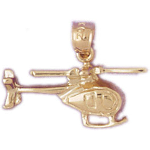14K GOLD CHARM - HELICOPTER #4466