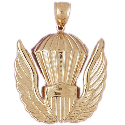 14K GOLD CHARM - MILITARY EMBLEM #4500