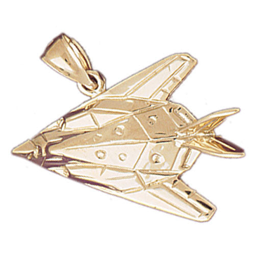 14K GOLD CHARM - MILITARY PLANE #4470