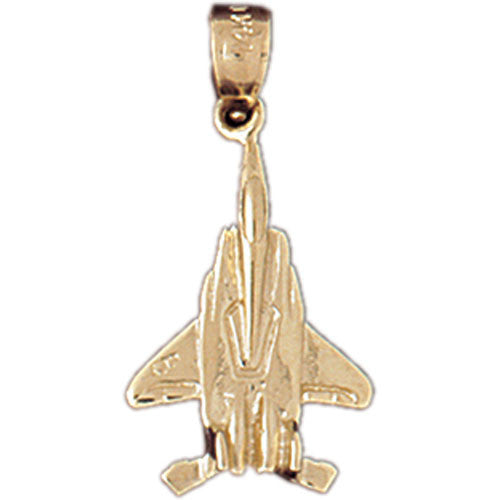 14K GOLD CHARM - MILITARY PLANE #4474