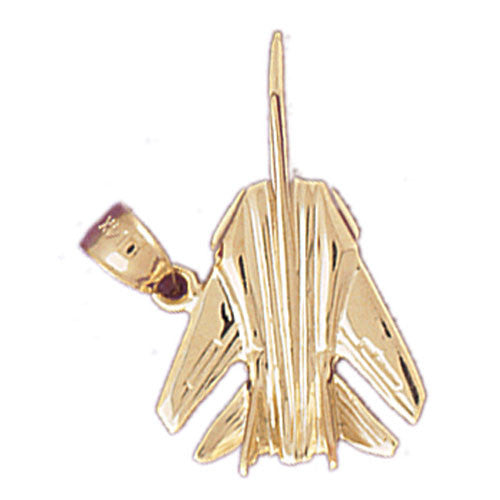 14K GOLD CHARM - MILITARY PLANE #4475
