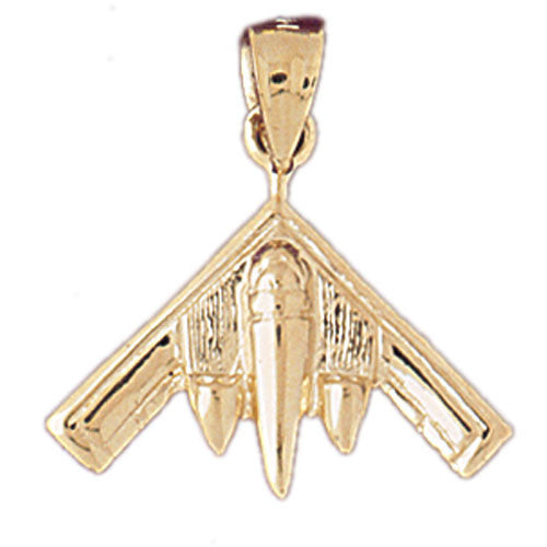 14K GOLD CHARM - MILITARY PLANE #4478