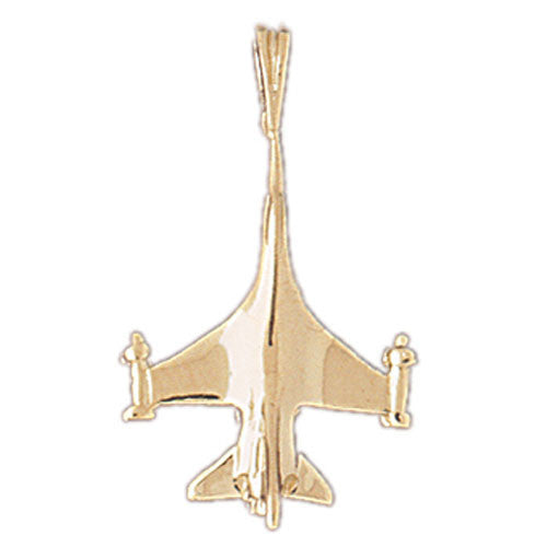 14K GOLD CHARM - MILITARY PLANE #4479