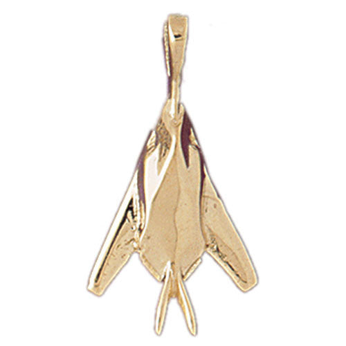 14K GOLD CHARM - MILITARY PLANE #4480