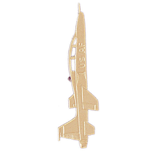 14K GOLD CHARM - MILITARY PLANE #4493