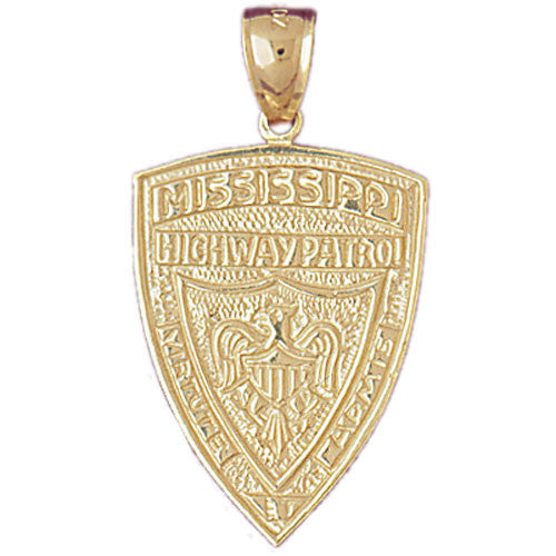 14K GOLD CHARM - POLICE BADGE #4542
